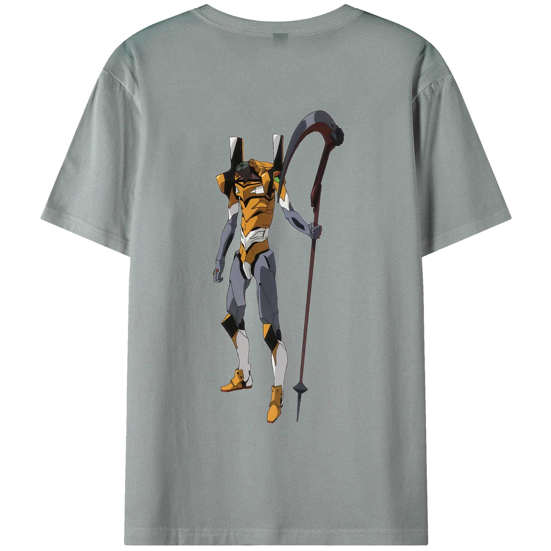 （画像用） EVA 新世紀エヴァンゲリオン 綿100％ メンズ半袖Tシャツ（バックプリント） 通気性